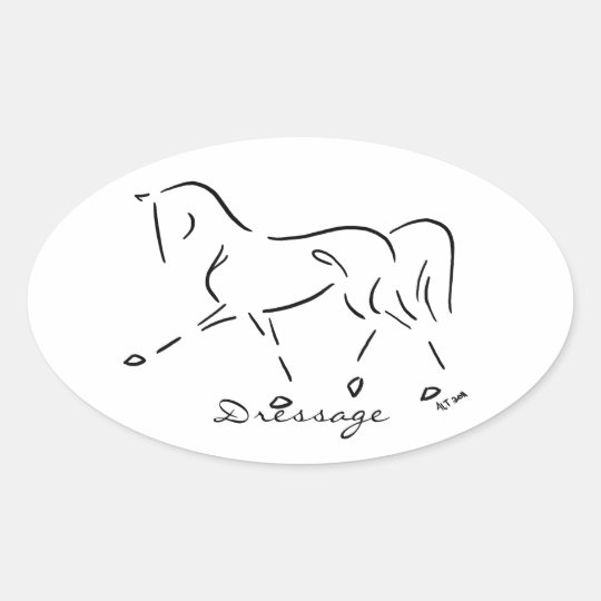 Stylized Dressage Sticker