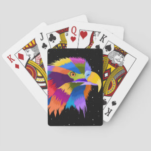 Stylized Eagle Pop Poker Cards