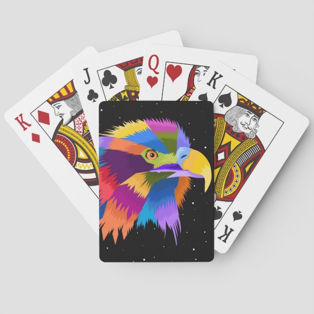 Stylized Eagle Pop Poker Cards (Back)