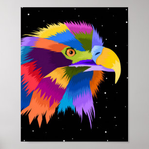 Stylized Eagle Pop Poster