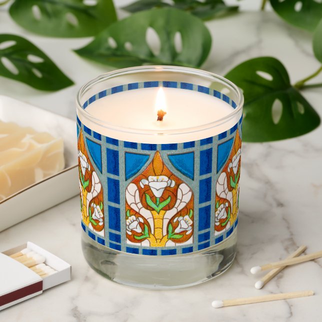 Stylized Easter Lilies (RT 02) Scented Candle (Lit)