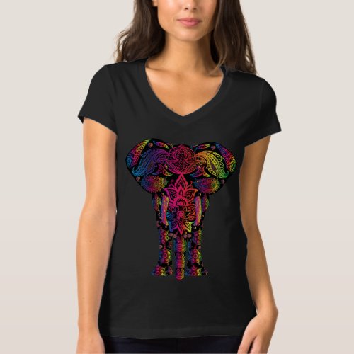 Stylized Elephant Rhythm of the Jungle Texture T_Shirt