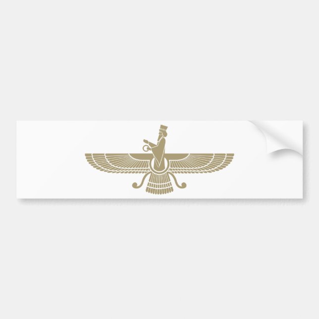 Stylized Faravahar Bumper Sticker (Front)