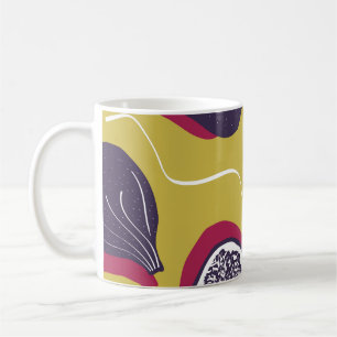 Stylized Figs Vintage Vegetable Print Coffee Mug