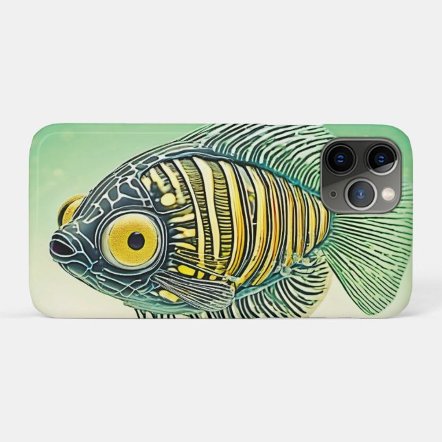 Stylized Fish Art Case-Mate iPhone Case (Back (Horizontal))