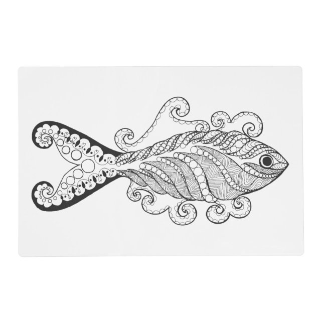 Stylized Fish Placemat (Front)