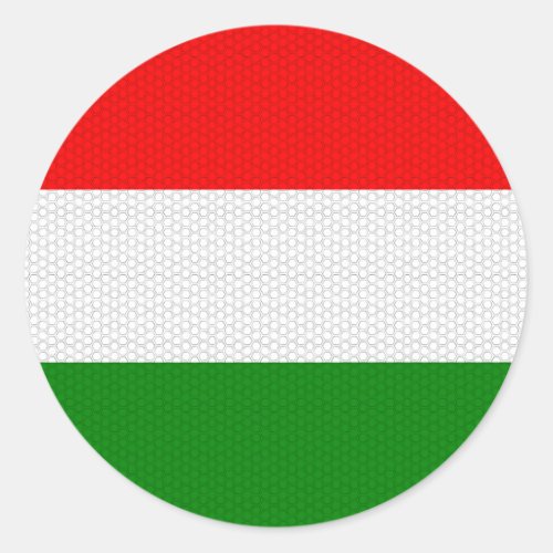 Stylized Flag of Hungary  Classic Round Sticker