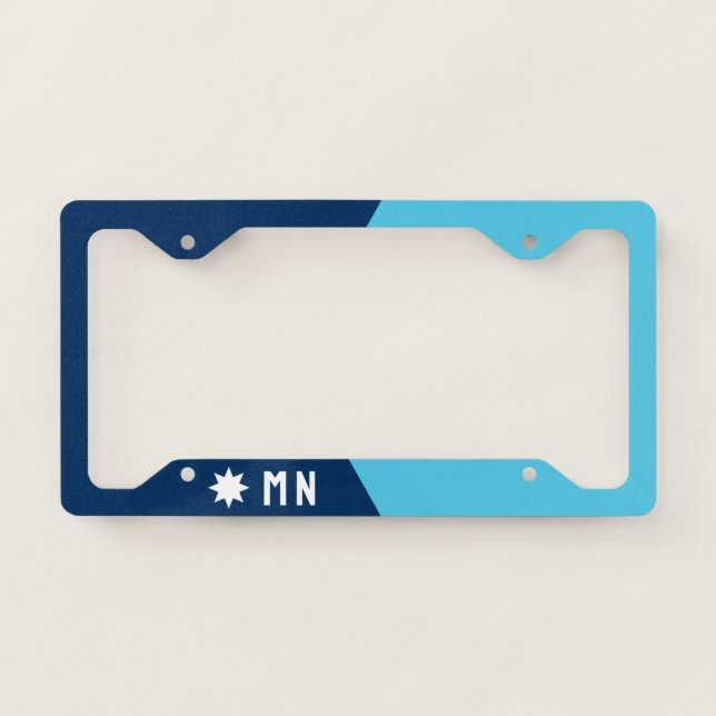 Stylized Flag of Minnesota License Plate Frame (Front)
