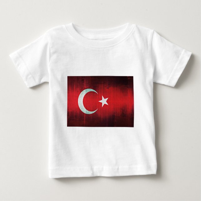 Stylized Flag of Turkey Baby T-Shirt (Front)