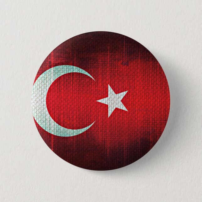 Stylized Flag of Turkey Button (Front)