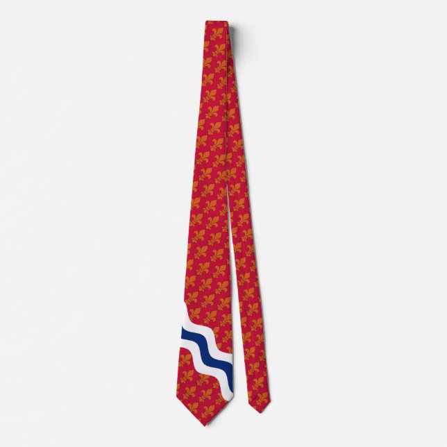 Stylized flag theme of St. Louis, Missouri Neck Tie (Front)