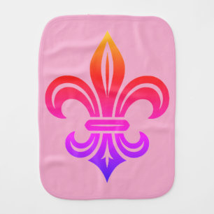 "Stylized Fleur-de-lis" Burp Cloth