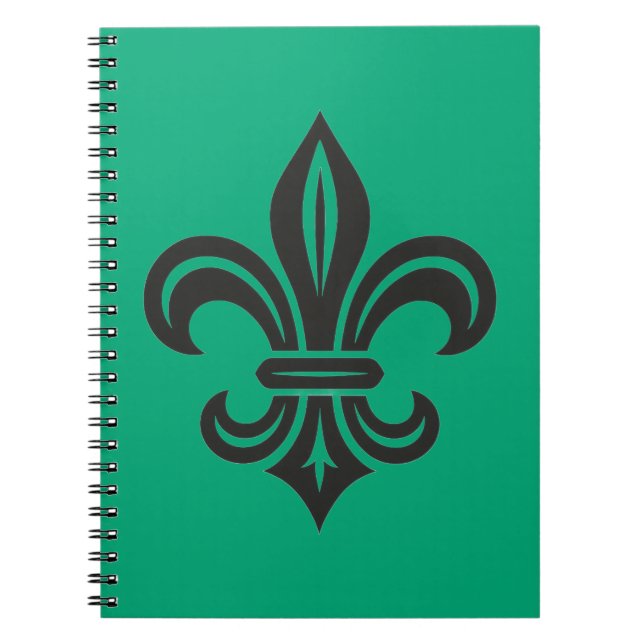 "Stylized Fleur-de-lis" Spiral Photo Notebook (Front)