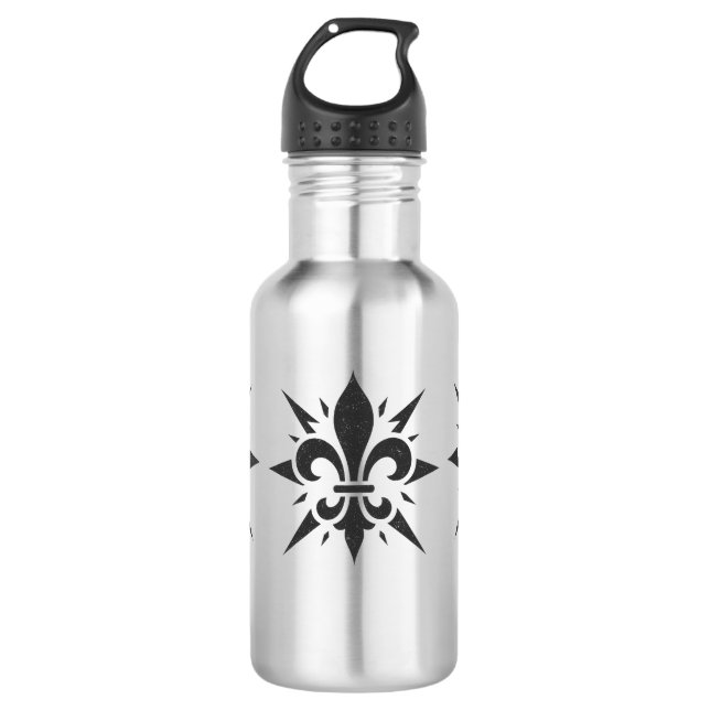 "Stylized Fleur-de-lis" Water Bottle (Front)