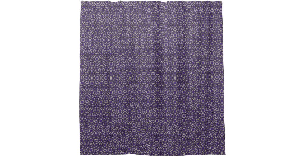 Stylized Floral Check Shower Curtain | Zazzle