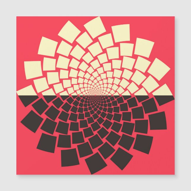 Stylized Flower: Black Red Ivory (Front)