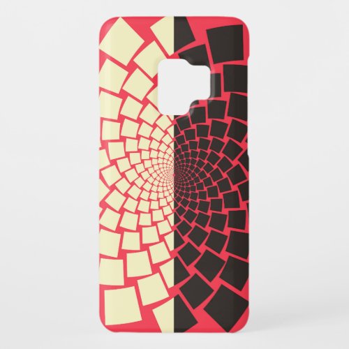 Stylized Flower Black Red Ivory Case_Mate Samsung Galaxy S9 Case