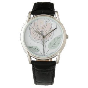 stylized flower delicate and elegant watch