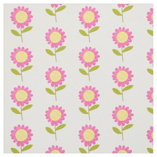 Stylized Flower Fabric