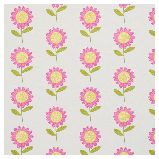 Stylized Flower Fabric (Swatch)