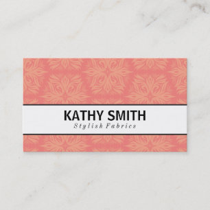 Stylized Flower Pattern Chic Business Card