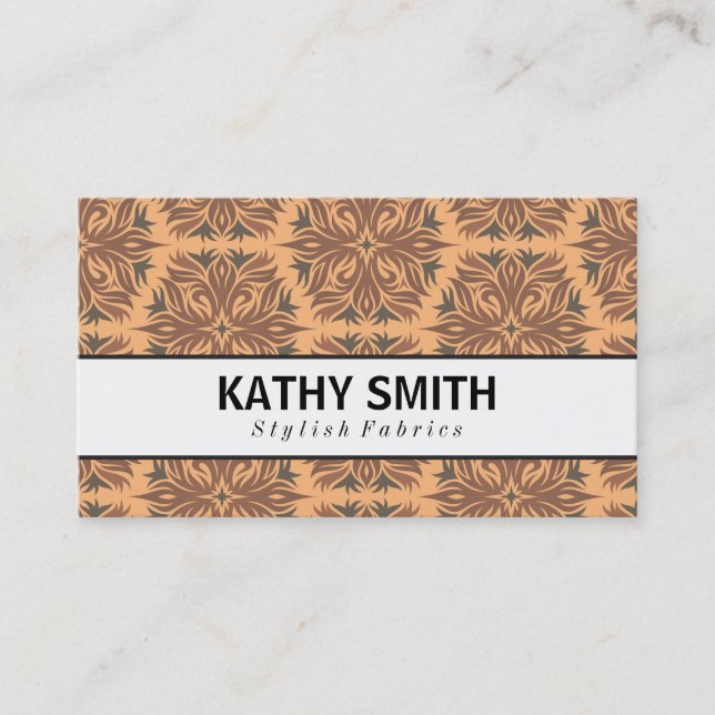 Stylized Flower Pattern II | Chic Business Card (Front)
