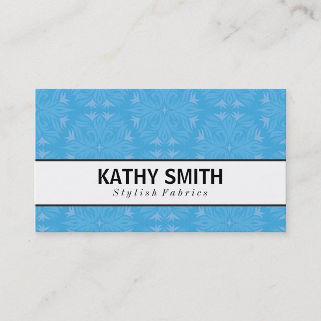 Stylized Flower Pattern III | Chic Business Card (Front)