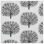 Stylized Flower Tree - Light Gray Fabric