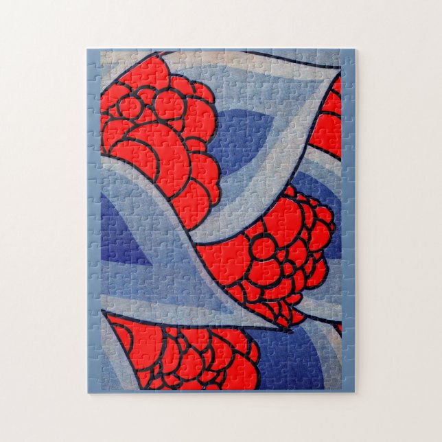 stylized flowers and leaves jigsaw puzzle (Vertical)