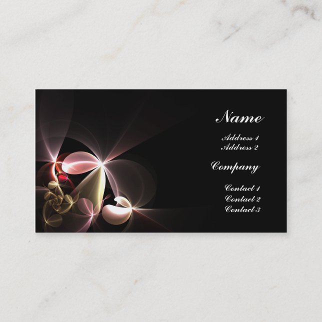 Stylized Flowers Business Card (Front)