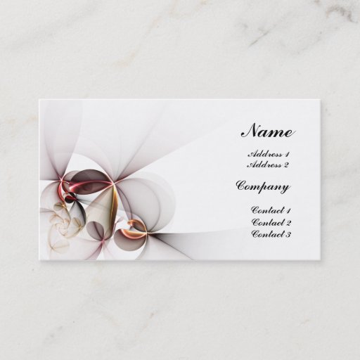 Customizable Stylized Flowers Business Card Template