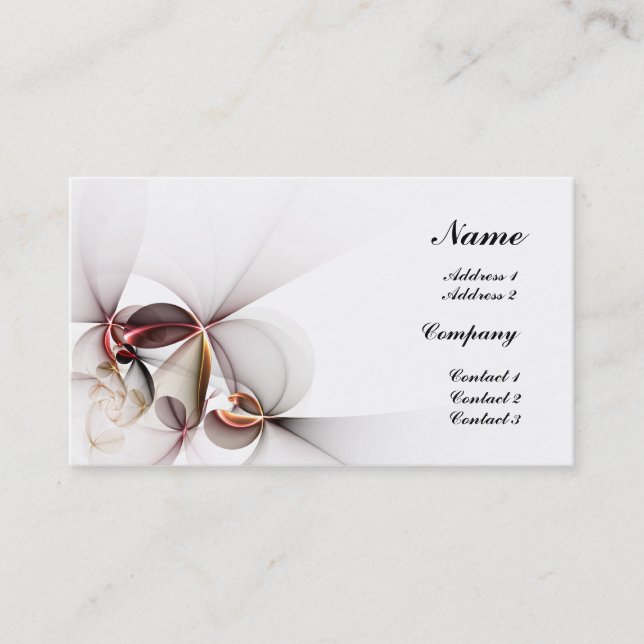 Stylized Flowers Business Card (Front)