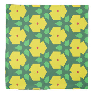 Stylized Flowers Duvet Cover
