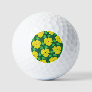 Stylized Flowers  Golf Balls