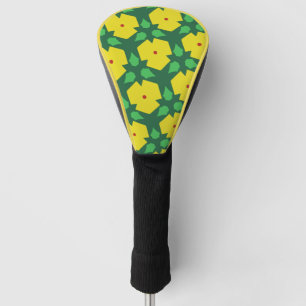 Stylized Flowers Golf Head Cover