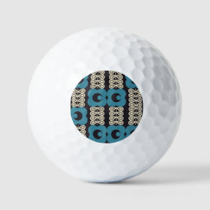 Stylized Flowers: Modern Vintage Geometric. Golf Balls