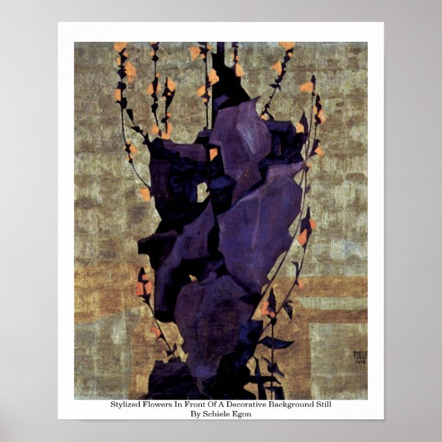 Stylized Flowers Poster (Front)