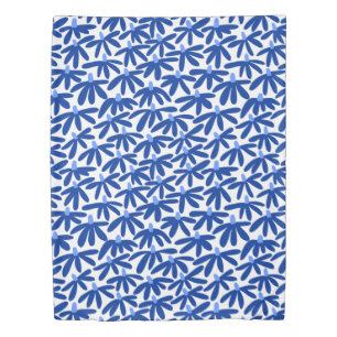 Stylized Flowers - Shades of Blue and White Duvet Cover
