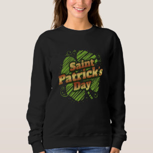 Stylized Four Leaf C Shamrock For St Patricks Day Sweatshirt