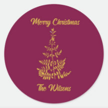 Stylized Gold Tree Holiday