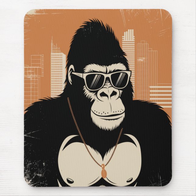 Stylized gorilla  mouse pad (Front)