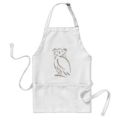 Stylized Great Horned Owl Adult Apron