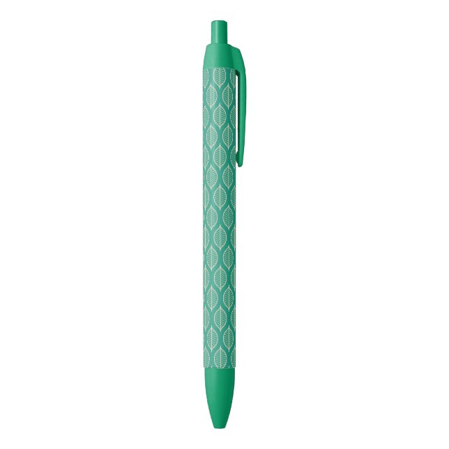 Stylized Green Leaf Pattern Pen (Bottom (Vertical))
