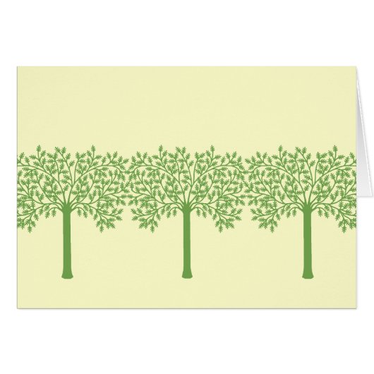 Stylized Green Tree Cards (Front Horizontal)
