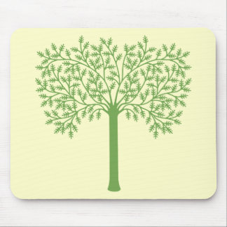 Stylized Green Tree Mouse Pad