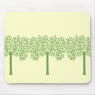 Stylized Green Tree Mouse Pad