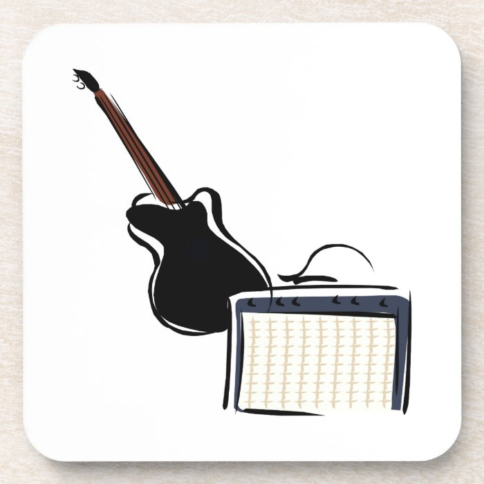 stylized guitar amp black.png coaster