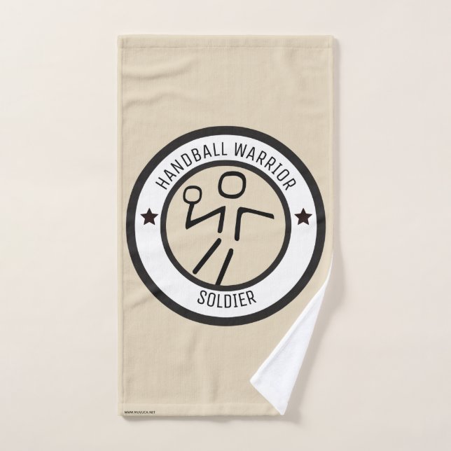 STYLIZED HANDBALL PLAYER HAND TOWEL  (Hand Towel)