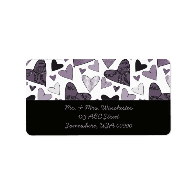 Stylized Hearts Label (Front)
