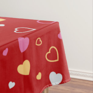 Stylized hearts pattern 2 tablecloth